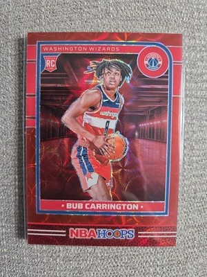 2024-25 Panini Hoops - Bub Carrington #244 Red Scope /49 WIZARDS (RC)