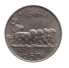 DN - Regno d'Italia - 50 Centesimi 1920 - Liscio - Vittorio Emanuele III - 13982