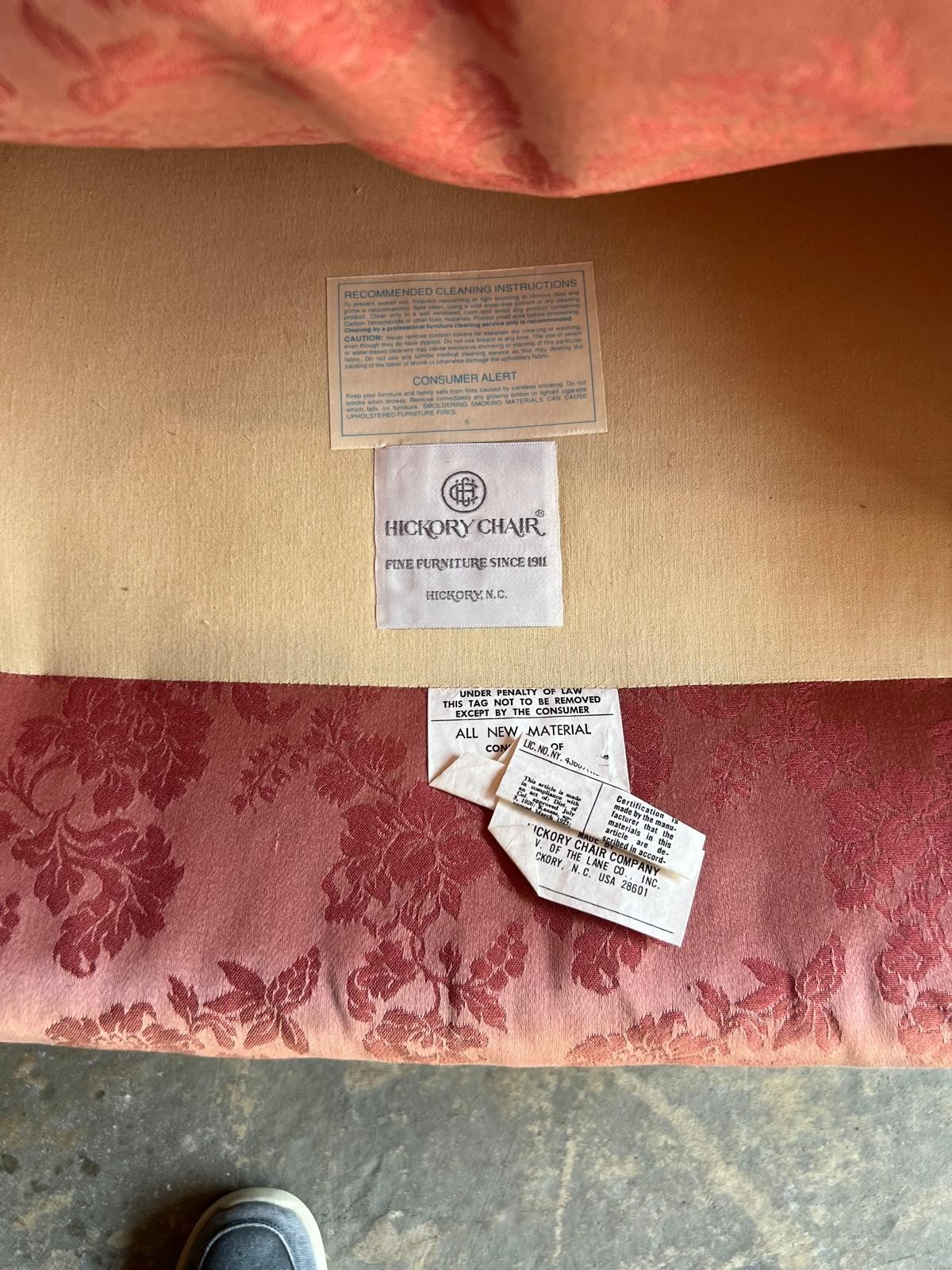 Hickory Vintage Upholstered Wingback Chair