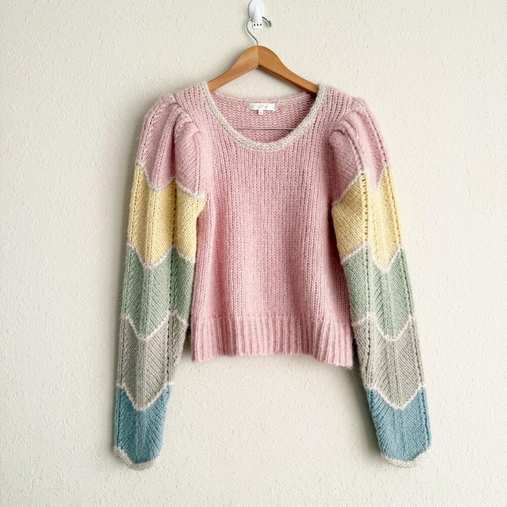 Loveshackfancy Aspyn Aplaca Pullover Sweater Size… - image 1