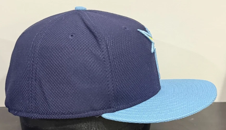 New Era 59FIFTY Tampa Bay Devil Rays Official On-Field Fitted Hat 7-5/8 Blue - Image 4 of 4