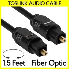 Toslink Optical Cable 1.5 Feet Optic Fiber Audio Cord SPDIF Male to Male Cable