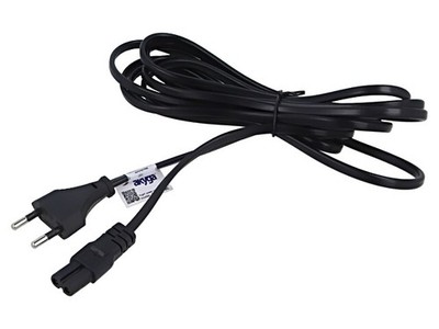 AK-RD-02C Kabel 2x0,5mm2 CEE 7/16 (C) Stecker,IEC C7 weiblich PVC 3 meter AKYGA