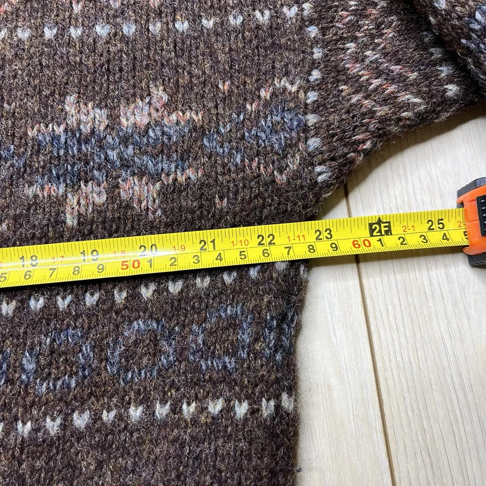 Vintage Joseph Abboud Wool Made in Scotland Knit Sweater Fair Isle Mens Large - Image 4 of 4