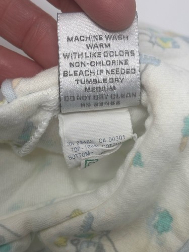 Peter Rabbit & Friends VTG 80s 6 Months Romper Embroidered Blue Snap Closure - Picture 8 of 10