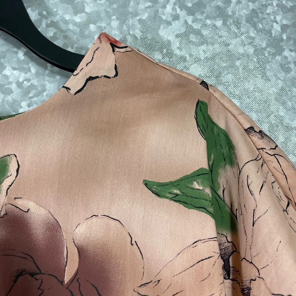 Top Skimmer Melissa McCarthy Seven7 Rosa Floral Nuevo con Etiquetas - Talla Grande - Espalda Plisada Foto 3 de 4