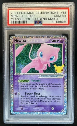 2021 Pokemon Celebrations Classic Coll Mew Ex Holo Legend Maker #88/92 PSA 10