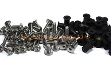 Kawasaki Ninja 250R EX250 2008 - 2012 Inox Tête de fourche Boulon & pare-brise