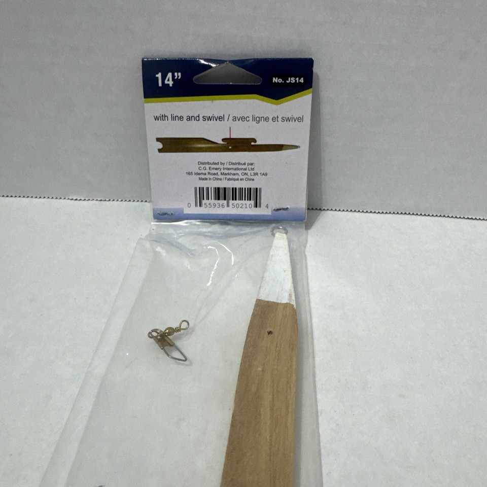 14” Ice Fishing Jigging Stick With Line And Swivel & Weight Fast
