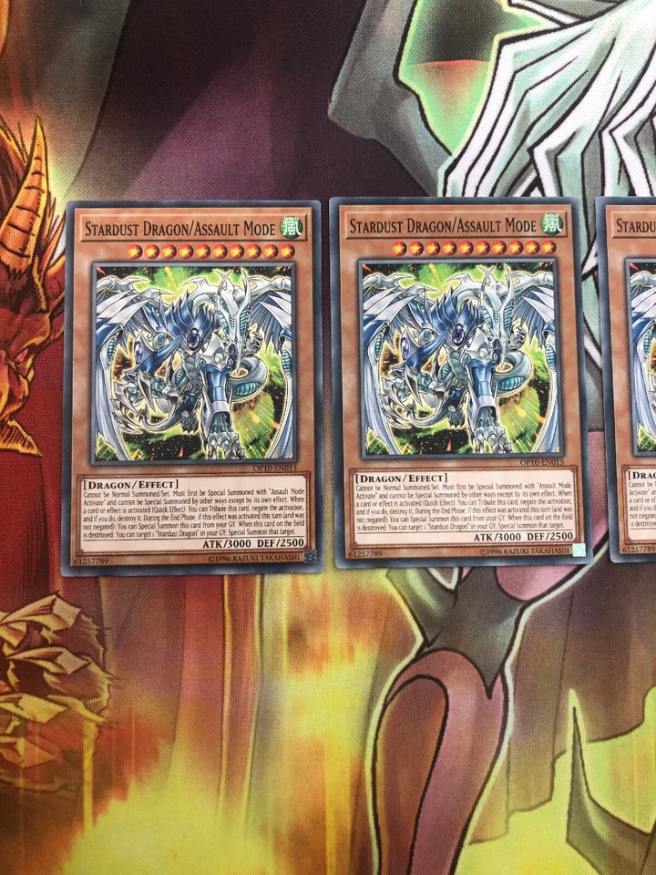 OP10-EN015 Yugioh 3x Stardust Dragon/Assault Mode Common - Image 2 of 3