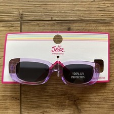 Justice Fashion Sunglasses 100 UV Protection Rectangle Purple NEW