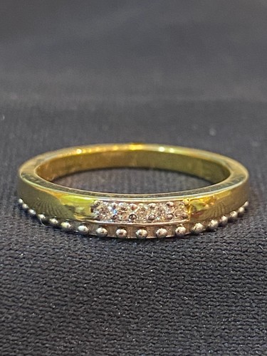 Pave 0,08 Cts Runde Brilliant Natürlich Diamanten Hochzeit Band Ring In 14K Gold - Bild 3 von 12