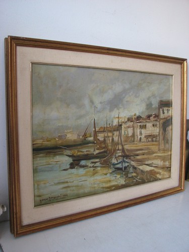 QUADRO OLIO SU TELA DI ORFEO MANFREDI 1974 - Photo 7/8