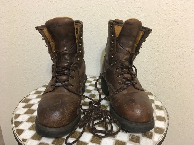 used chippewa logger boots