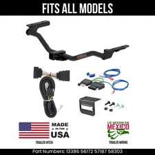 For 11-19 Ford Explorer Trailer Hitch + 5Pin Wiring Fits All Models Curt Tow Kit
