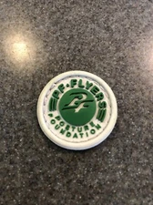 Unique Vintage PF Flyers Rubber Sew On Patch Posture Foundation 1 1/4” Green