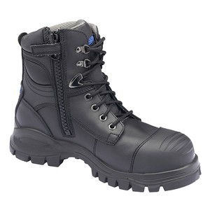 black steel cap boots