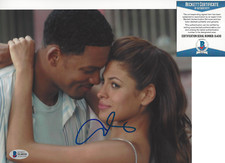 EVA MENDES SIGEND AUTHENTIC 'HITCH' 8x10 PHOTO SEXY ACTRESS BECKETT COA BAS 