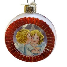 Old World Christmas Angel  Star Glass Ornament