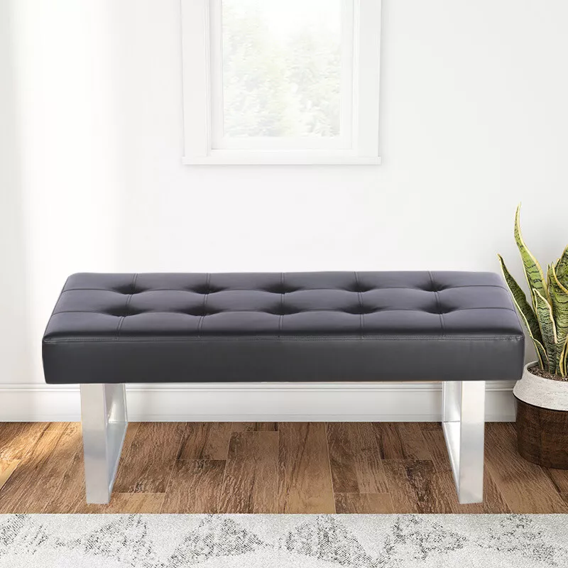 Upholstered leather bench online