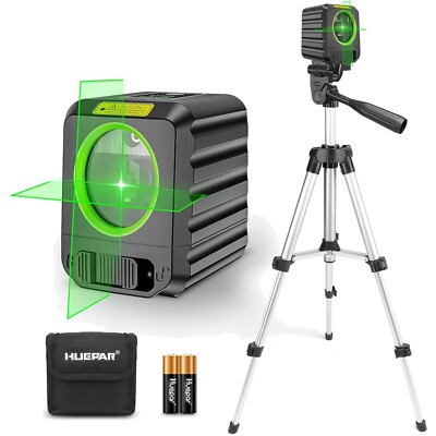 Selbstnivellierender Kreuzlinienlaser für präzise Ausrichtung mit Stativ