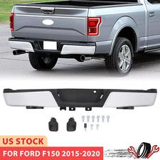 For Ford F150 2015-2020 Rear Step Bumper Assembly  w/o Sensor Hole Steel Chrome