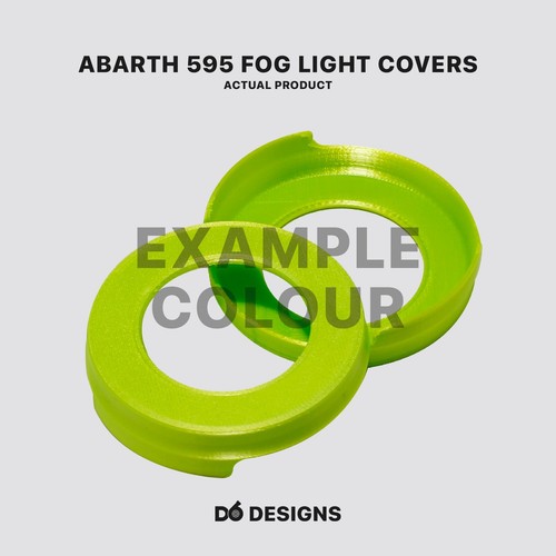 Abarth Fog Light Trim Covers / Surrounds | 595 Series 3 & 4 | Gold - Picture 2 of 2