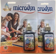 2 MICRODYN Vegetable Wash 15 ml NEW in sealed package