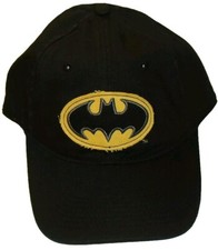 Batman Mens Adjustable Black Strapback hat Cap Movie Television Dc Comics New