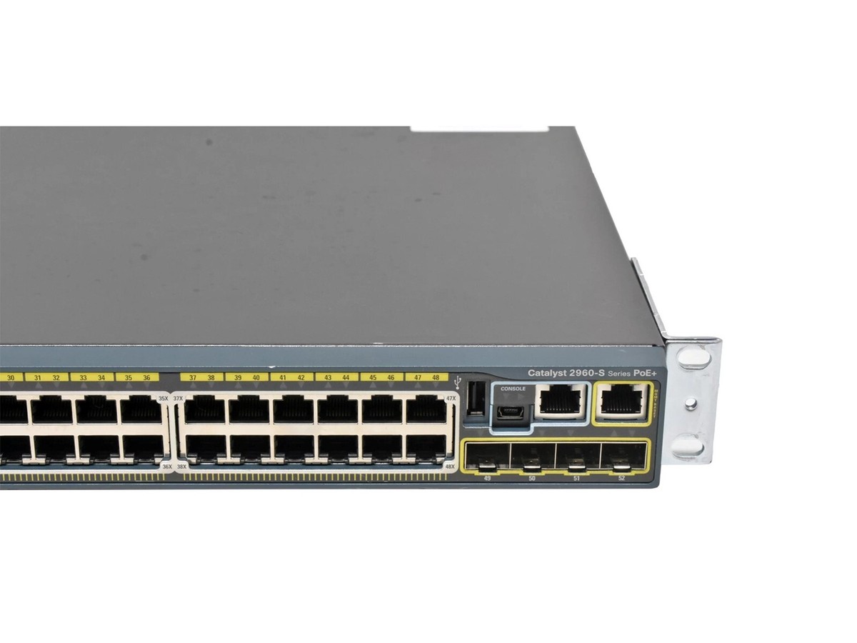 Cisco 2960S WS-C2960S-48LPS-L 48xGigE PoE+ 370W 4xSFP Switch Cisco 2960S WS-C2960S-48LPS-L 48xGigE PoE+ 370W 4xSFP Switch