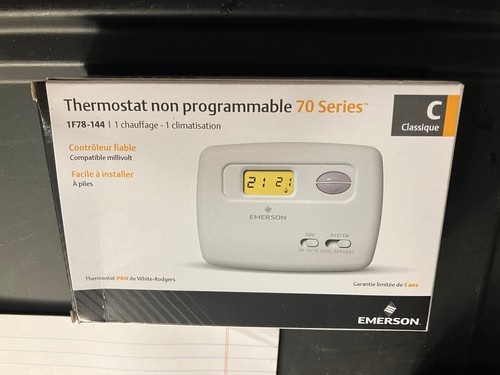 Emerson White-Rodgers 1F78-144 70 Series Non-Programmable Thermostat 1H/1C HVAC