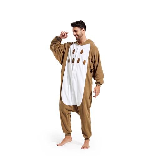 CANASOUR Owl One-Piece Pajamas Adult Unisex Halloween Christmas Cosplay Jumpsuit - Picture 12 of 53