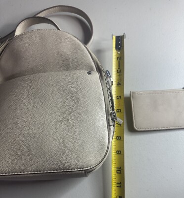 A New Day Adjustable Mini Backpack Purse with Matching Wallet, taupe | eBay A New Day Adjustable Mini Backpack Purse with Matching Wallet, taupe | eBay