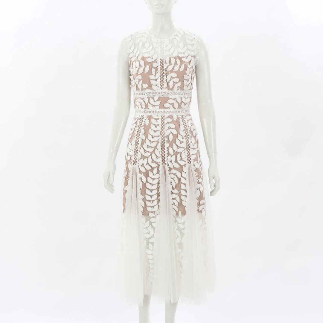 Bronx and Banco Saba Blanc Midi Dress Size Small