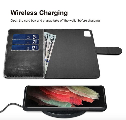 Premium Leather Magnetic Detachable Wallet Case For iPhone 14 13 12 11 Pro Max - Picture 12 of 25
