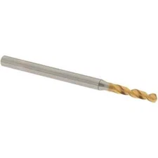 OSG 61523 Stub Drill Bit: 0.0906" Diam 130deg HSS Coated, RH Cut, Spiral Flute,