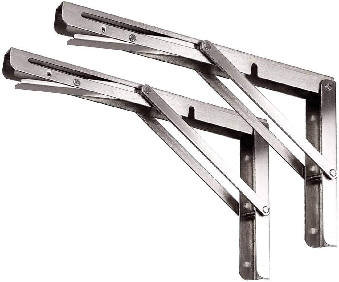 Staffe Pieghevoli Inox 540mm Toirxarn | Supporti Pesanti per Mensole