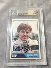 Derek Daly Signed Sticker On Card Indy Autographed Beckett 1/1
