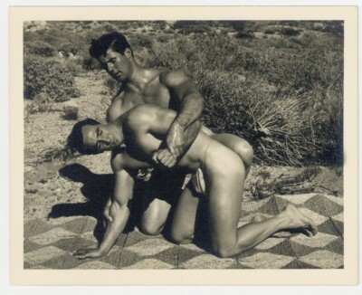 Bruce Of LA 1950 Original Lois Tarr & Tom Matthews 5x4 Beefcake Wrestling Photo 