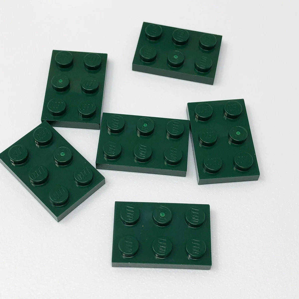 3021 LEGO Parts Plate 2x3 Earth DARK GREEN 6