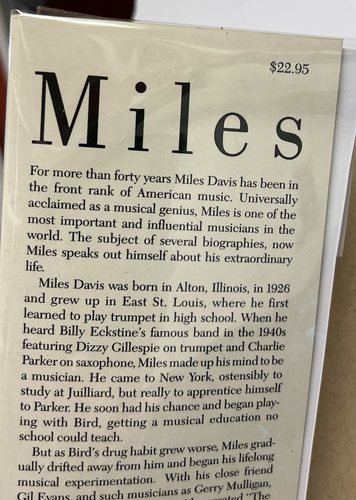 Miles : The Autobiography Quincy Troupe Miles Davis (1989, Hardcover) First sgnd - Picture 3 of 5