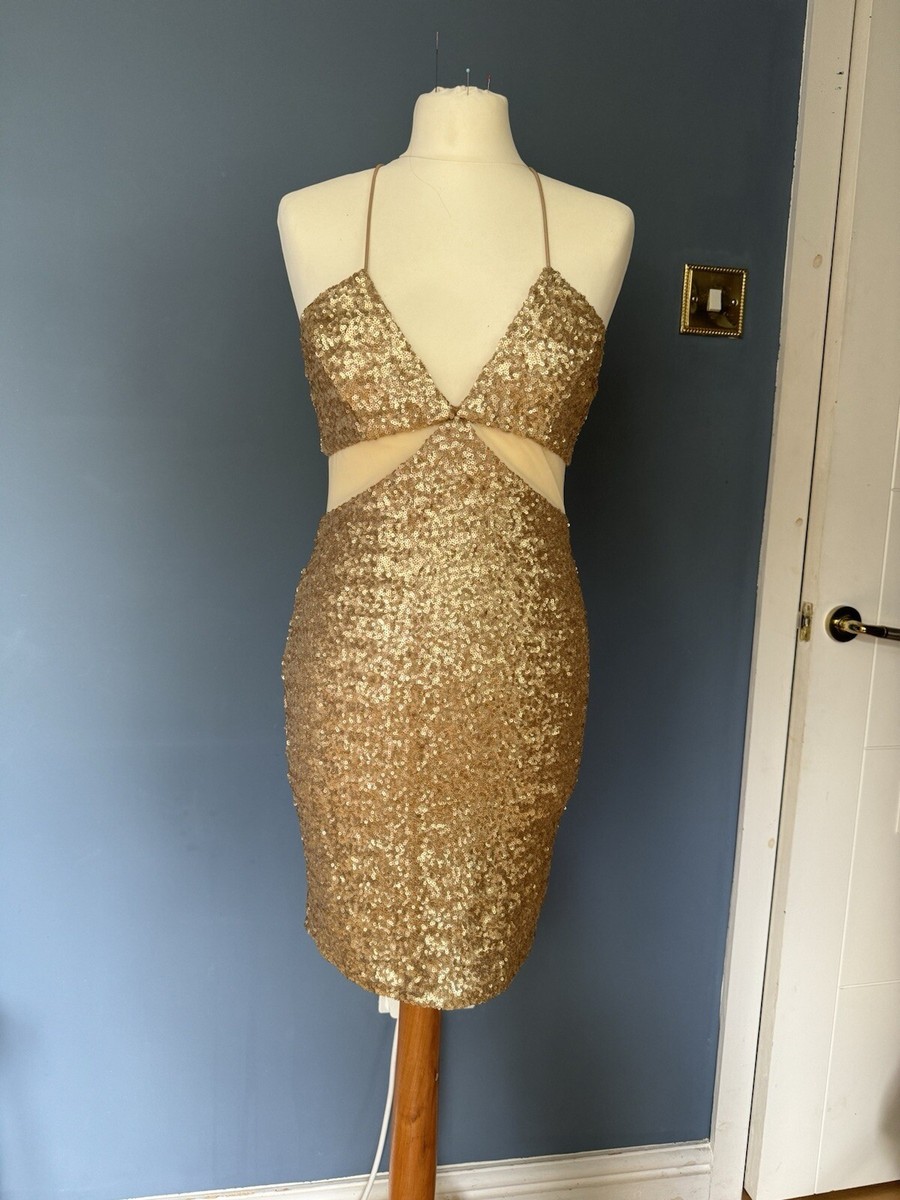 Bridesmaid Dress Tfnc London Gold Sequin Dress Gold Maxi Dress