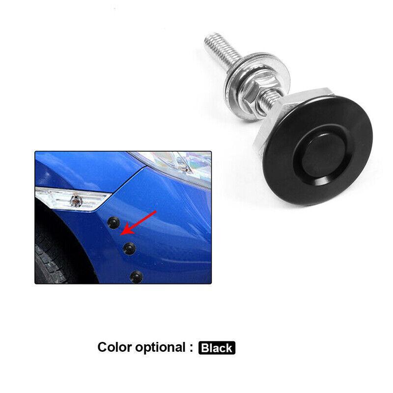 4PCS×Car Bumper Hood Cover Lock Pins Clip Bonnet Latch Push Button Quick Release