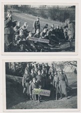 2 x Foto Oberrhein 1940 Grenze zu Frankreich Soldaten Wehrmacht (7367a)