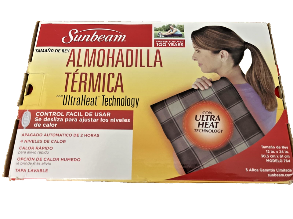 Sunbeam Advanced Heat Heating Pad King Size 12x24 inches. eBay