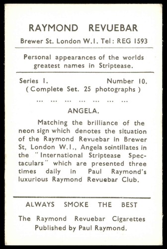 Raymond Revuebar - 'Striptease Artistes' (1960) - #10 - Angela - Picture 2 of 2