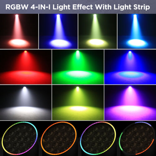 19x20W Moving Head Lights RGBW 4-in-1 LED Stage Light with Zoom Beam Wash Effect - Picture 2 of 12