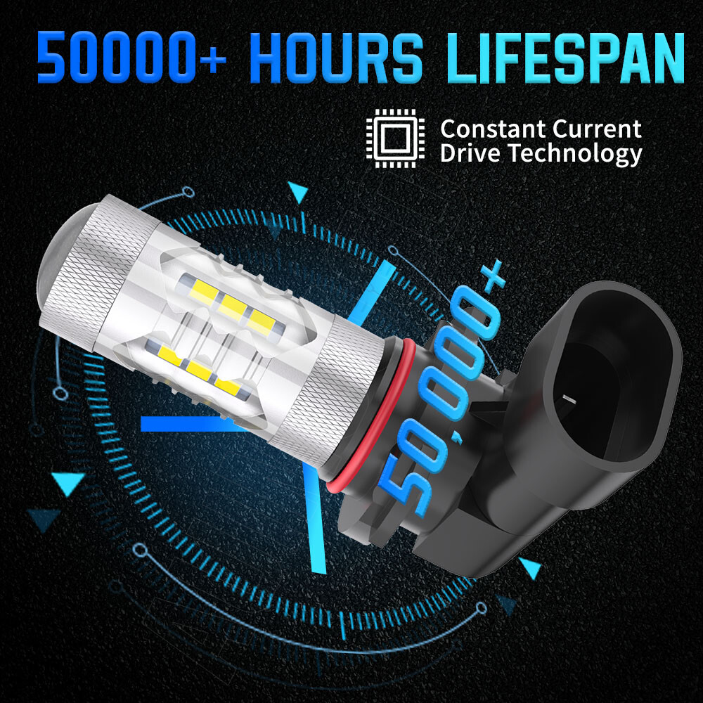 Car H10 9145 LED Fog Light Driving Bulbs for Chevy Silverado 1500 2500