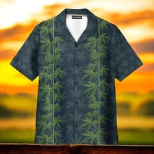 Marijuana Cannabis Leaves Hawaiian Shirt