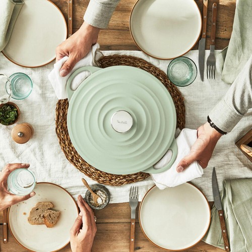 Tefal Lov Sartén Sartén Sartén Inducción Hierro Fundido Verde Claro 28 cm - Imagen 7 de 9